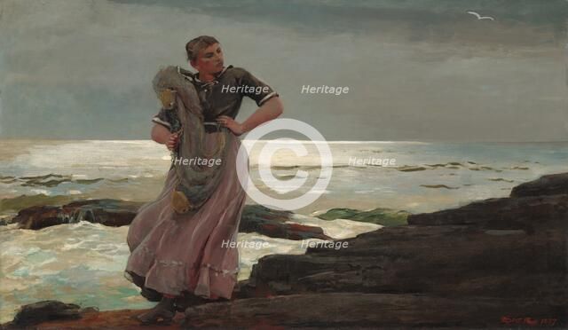 A Light on the Sea, 1897. Creator: Winslow Homer.