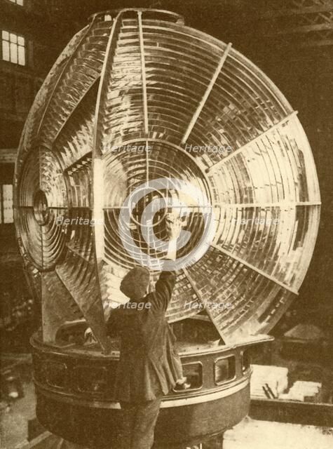 'A Lighthouse Lantern with Group Flashing Lenses', c1930. Creator: Unknown.