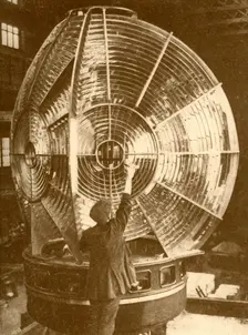 A Lighthouse Lantern with Group Flashing Lenses c1930. Creator: Unknown
