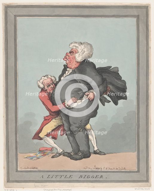 A Little Bigger, May 18, 1819., May 18, 1819. Creator: Thomas Rowlandson.