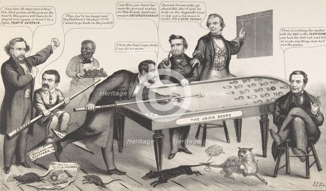 A Little Game of Bagatelle, 1864. Creator: John L Magee.