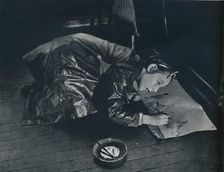 A little girl left behind imagines the trek to the country 1941. Artist: Cecil Beaton