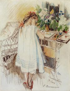 A little one, 1910. Artist: Vinogradov, Sergei Arsenyevich (1869-1938)