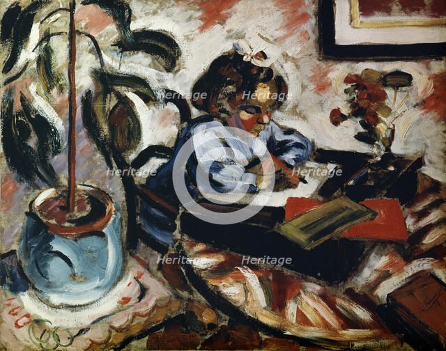 'A Little Schoolgirl', 1907.  Artist: Henri Victor Gabriel Le Fauconnier