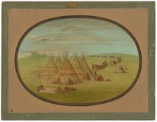 A Little Sioux Village, 1861/1869. Creator: George Catlin
