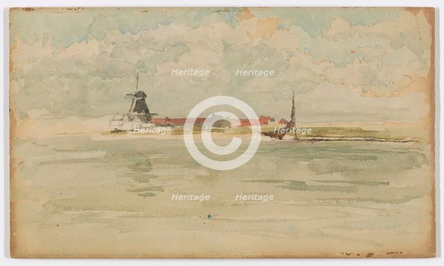 A Little Red Note - Dordrecht, 1884. Creator: James Abbott McNeill Whistler.