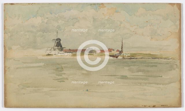 A Little Red Note - Dordrecht, 1884. Creator: James Abbott McNeill Whistler.