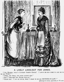 A Lively Look-Out for Jones 1876. Creator: George du Maurier