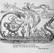 A living teapot stands, one arm held out, one bent, the handle this, and that the spout c1820. Creator: Unknown
