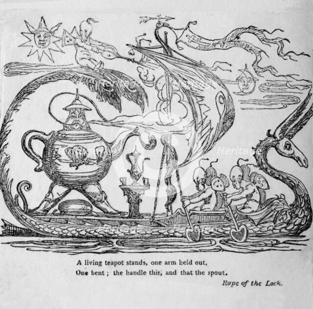 'A living teapot stands, one arm held out, one bent, the handle this, and that the spout', c1820. Creator: Unknown.