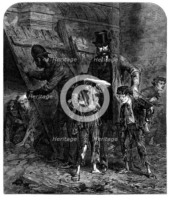 A London School-Board capture, 2.40 a.m., 1871. Creator: Unknown.