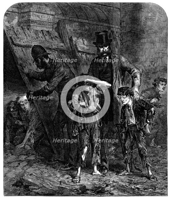 A London School-Board capture, 2.40 a.m., 1871. Creator: Unknown.