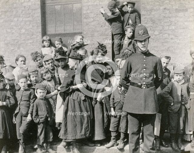 A London policeman's funeral, 1894. Creator: Paul Martin.