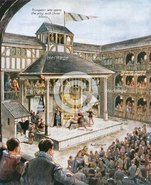 'A London Theatre in Shakespeare's Time', c1934. Creator: Unknown.