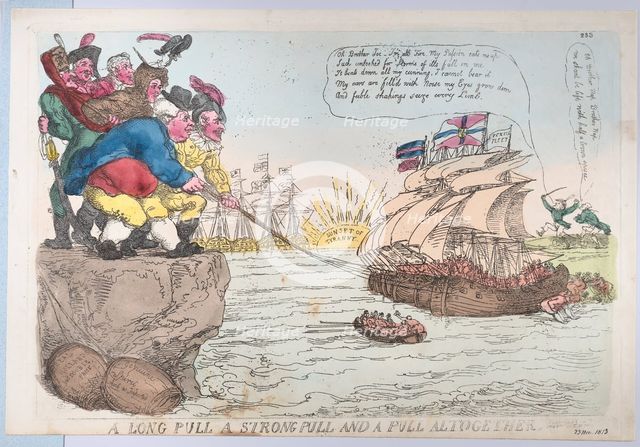 A Long Pull A Strong Pull and a Pull Altogether, November 25, 1813., November 25, 1813. Creator: Thomas Rowlandson.