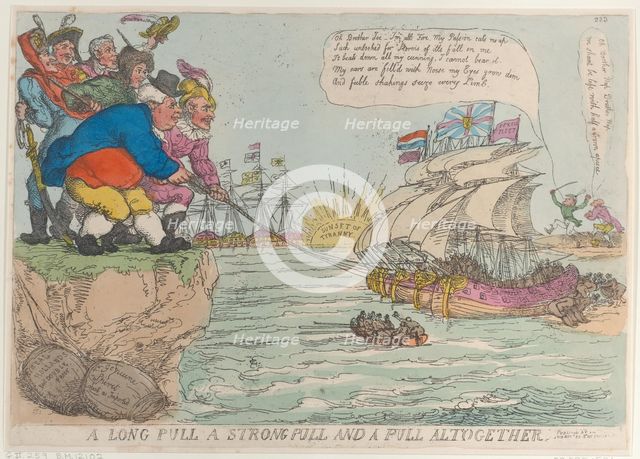 A Long Pull A Strong Pull and a Pull Altogether, November 25, 1813., November 25, 1813. Creator: Thomas Rowlandson.