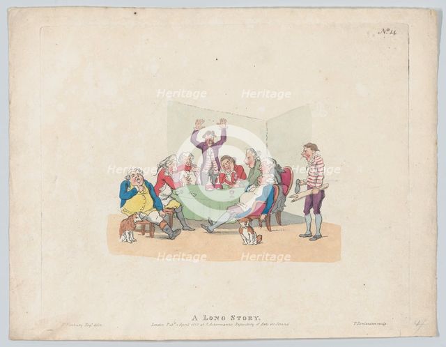 A Long Story, April 1, 1803., April 1, 1803. Creator: Thomas Rowlandson.