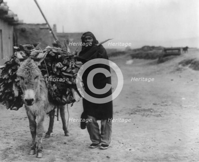 A load of fuel-Zuni, c1903. Creator: Edward Sheriff Curtis.