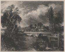 A Lock on the Stour, 1830. Creator: David Lucas