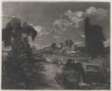 A Lock on the Stour, 1830. Creator: David Lucas