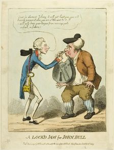 A Lock'd Jaw for John Bull, published November 23, 1795. Creator: Unknown