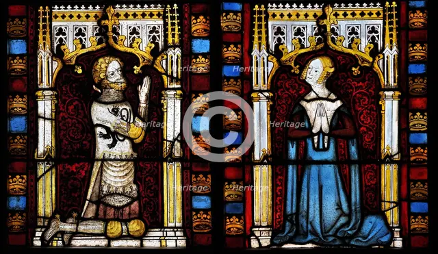 A lord and his wife, Mid of the 14th cen.. Artist: Netherlandish master  