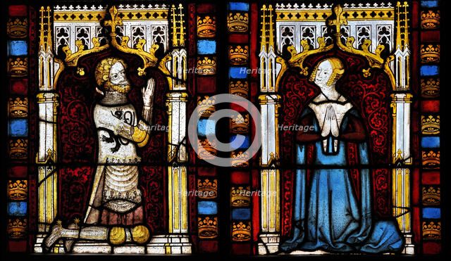 A lord and his wife, Mid of the 14th cen.. Artist: Netherlandish master  