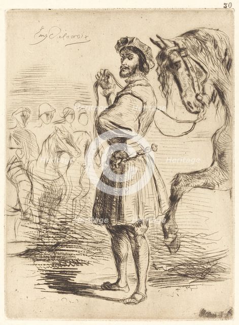 A Lord from the Period of Francis I (Un Seigneur de temps de François Ier), 1833. Creator: Eugene Delacroix.