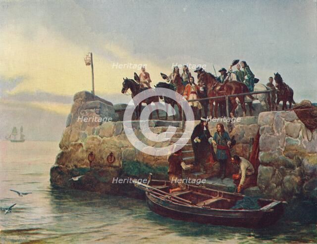 'A Lost Cause: the Flight of James II after the Battle of the Boyne, 1690' (1905). Artist: Unknown.