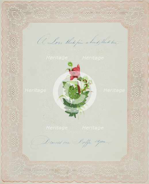 A Love's that's Firm (valentine), c. 1850. Creator: Unknown.