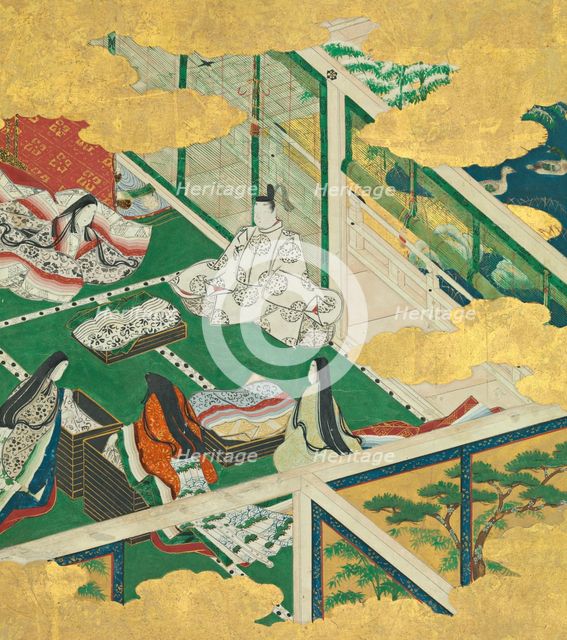 "A Lovely Garland" (Tamakazura), 17th century. Creator: Circle of Tosa Mitsuyoshi (Japanese, 1539-1613).