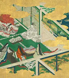 "A Lovely Garland" (Tamakazura), 17th century. Creator: Circle of Tosa Mitsuyoshi (Japanese, 1539-1613)