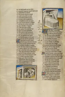 A Lover Entering the Bedroom of his Beloved: A Lover Finding the Pulse of his Beloved, about 1405. Creator: Unknown