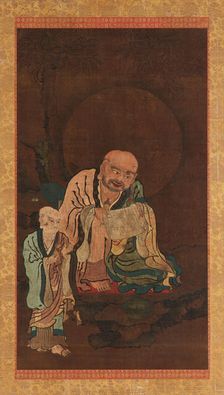 A Luohan and an attendant, Ming dynasty, 1368-1644. Creator: Unknown