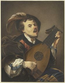 A lute player, c1800-1844. Creator: Johann Friedrich Morgenstern