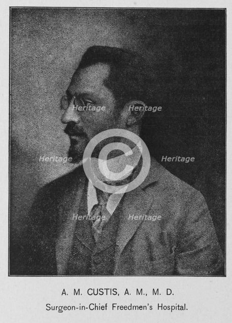 A. M. Custis, A. M., M.D.; Surgeon-in-Chief Freedmen's Hospital, 1902. Creator: Unknown.