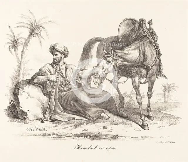 A Mameluck Resting. Creator: Carle Vernet.