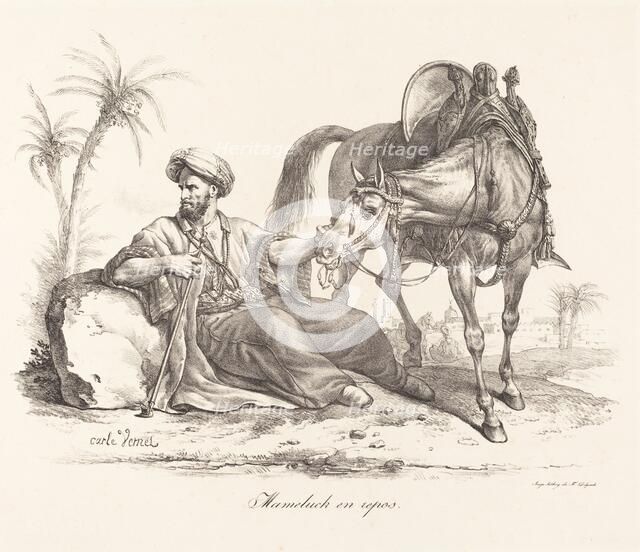 A Mameluck Resting. Creator: Carle Vernet.