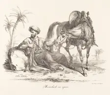 A Mameluck Resting. Creator: Carle Vernet