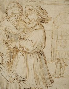 A Man and a Woman Conversing, 1612. Creator: Jacob Matham