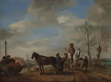A Man and a Woman on Horseback, ca. 1653-54. Creator: Philip Wouverman