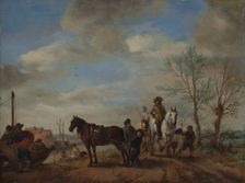 A Man and a Woman on Horseback, ca. 1653-54. Creator: Philip Wouverman