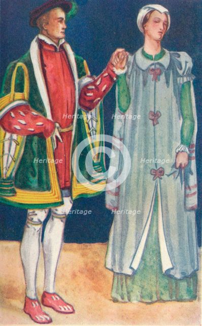 'A Man and Woman of The Time of Edward VI', 1907. Artist: Dion Clayton Calthrop.