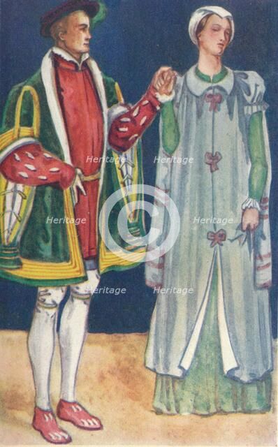 'A Man and Woman of The Time of Edward VI', 1907. Artist: Dion Clayton Calthrop.