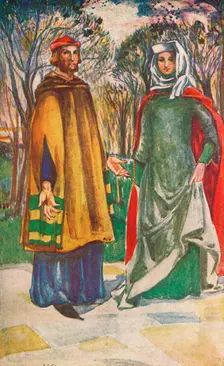 A Man and Woman of The Time of Edward I 1907. Artist: Dion Clayton Calthrop