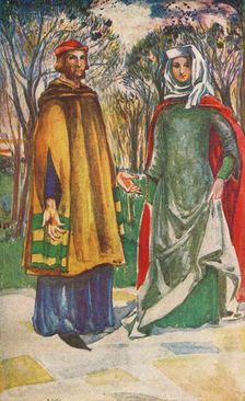 A Man and Woman of The Time of Edward I 1907. Artist: Dion Clayton Calthrop