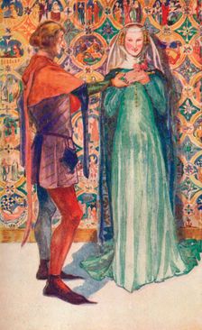 A Man and Woman of The Time of Edward II 1907. Artist: Dion Clayton Calthrop