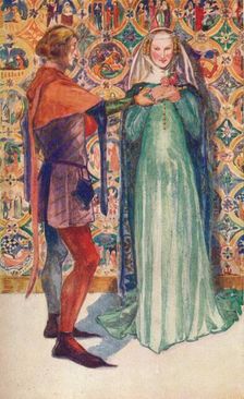 A Man and Woman of The Time of Edward II 1907. Artist: Dion Clayton Calthrop