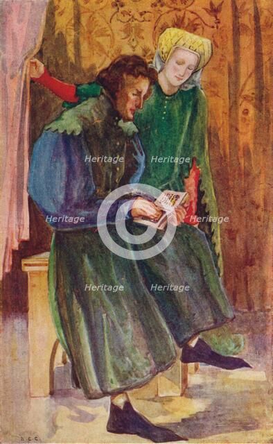 'A Man and Woman of the Time of Henry IV', 1907. Artist: Dion Clayton Calthrop.