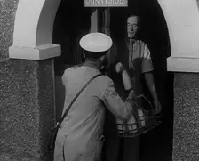 A Man Delivering Milk, 1940. Creator: British Pathe Ltd